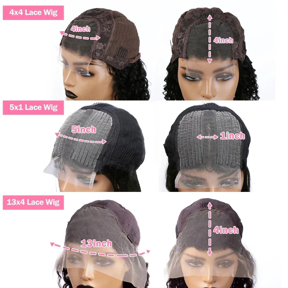 Glueless Transparent 13x4 Lace Front Human Hair Wigs