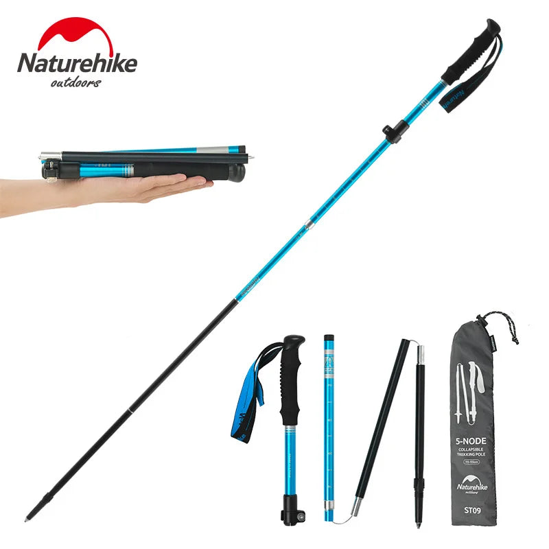 Naturehike Trekking Pole ST09 Folding Hiking Stick Ultralight