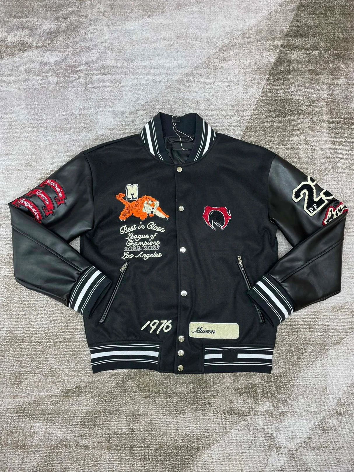 Mens Baseball Jacket New Cool Vibrant Patchwork Color