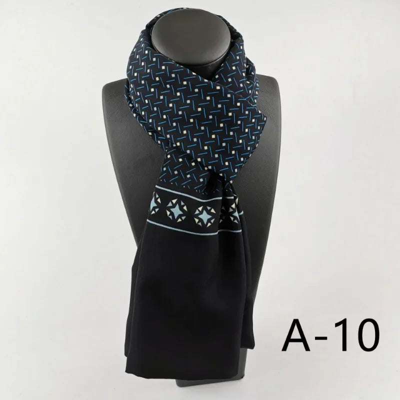 2023 New Spring Winter Silk Scarf Men Luxury