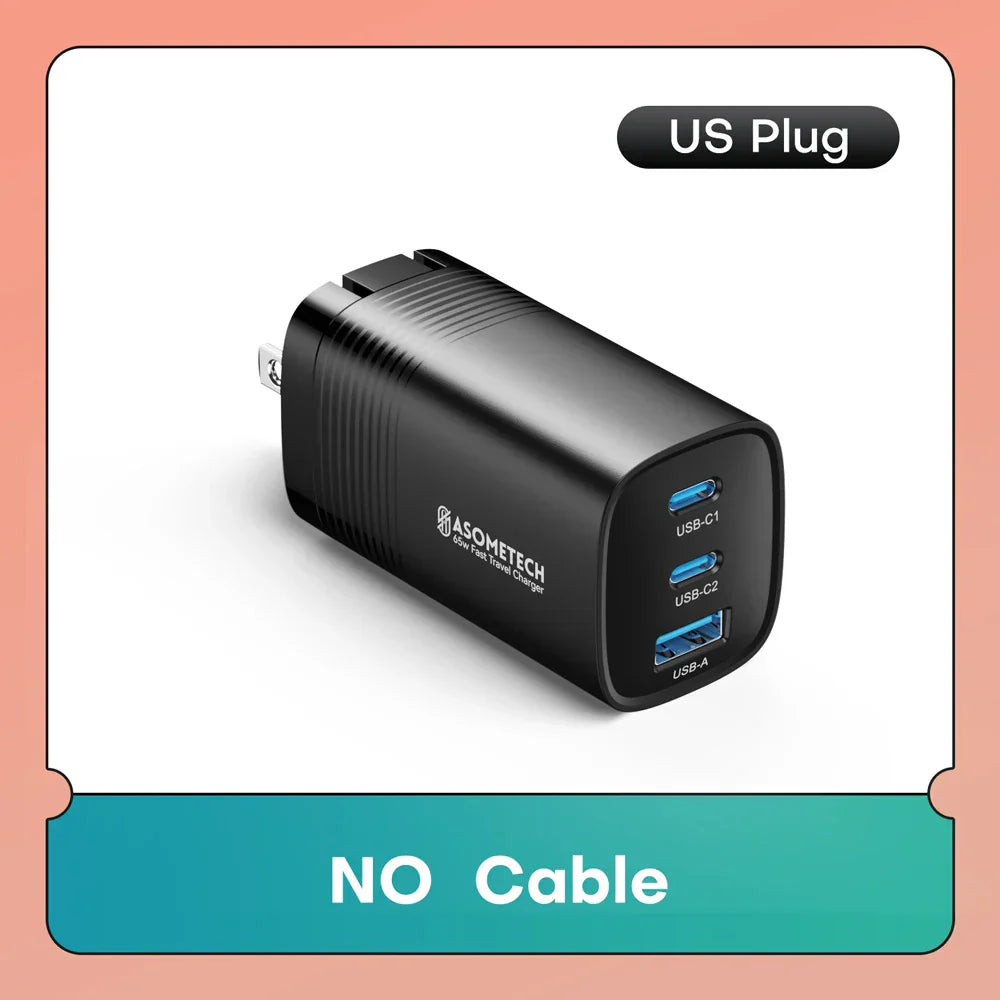 65W GaN USB Type C Charger PPS QC4.0