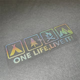 One Life Live it Camping Outdoor Enthusiast Car