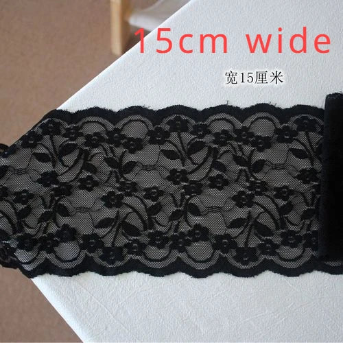 Elastic Hollow Floral Embroidery Lace Ribbon, DIY Apparel