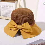 Foldable Wide Brim Floppy Girls Straw Hat Sun