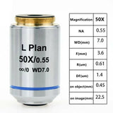 Long Working Distance Infinity Plan Objective Lens 2.5X