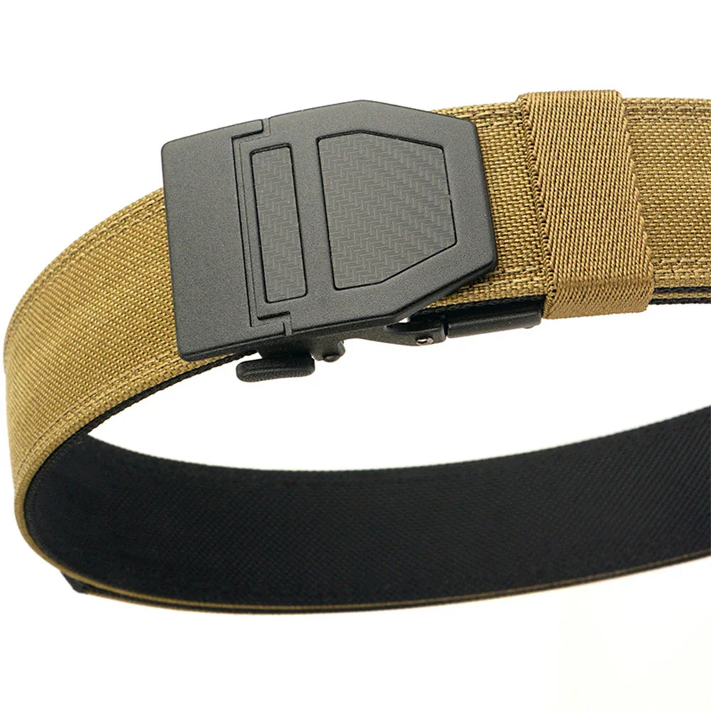 TUSHI New Hard Tactical Belt for Men Metal