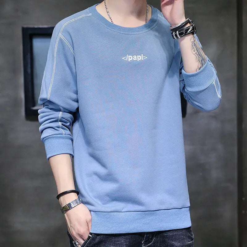 New Autumn Fashion Trend Solid Color Round Neck