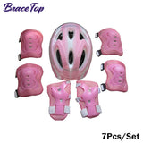 7Pcs Kids Skating Protective Gear Set Children Knee