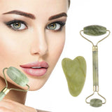 Natural Rose Jade Roller Face Massage Gua Sha