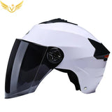 Motorcycle Helmets With Led Lights Moped Helmet Electric Scooter for Men Women With Double Visor Rechargeable Bicycle Light Bike