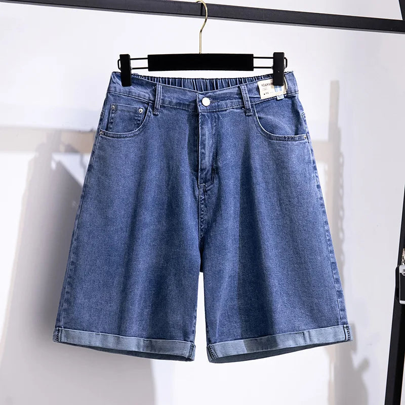 150Kg Plus Size Womens FivePoint Denim Shorts Hip