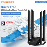 Comfast 1300Mbps Adaptador 2.4G&5GHz Usb Network Card Wireless