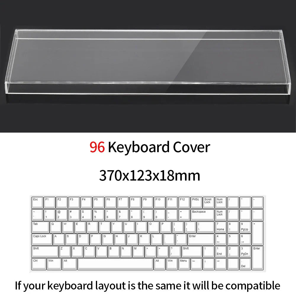 Acrylic Dust Cover for Keyboard Waterproof Dustproof Anti