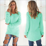 2023 Womens Winter Fleece Fluffy Sweater Jumper Ladies