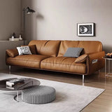 Minimalist Office Sofa Italian Leatherette Booth Seating Business