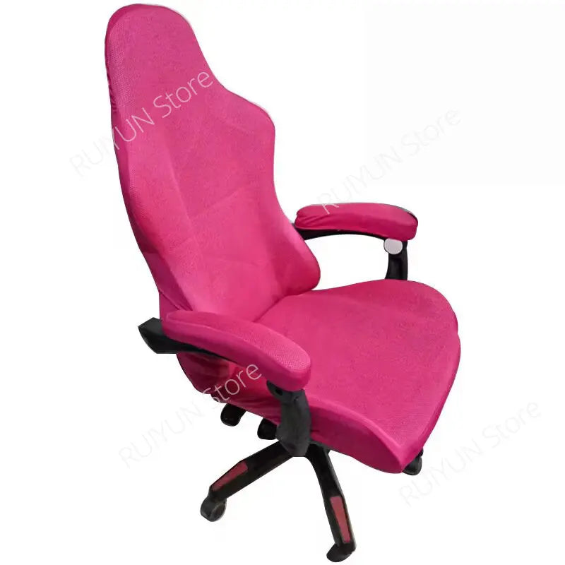 Solid Long Armrest Gaming Chair Cover Breathable Office