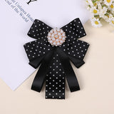 Korean Bow Tie Brooch Women's College Style Bank