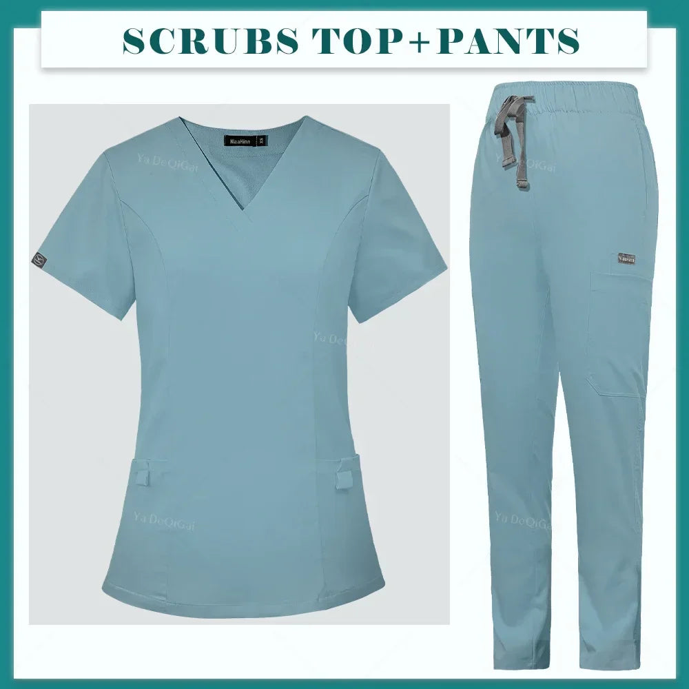 Workwear Nurse Uniform TopsStraight Pants Medical Nursing Uniform