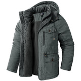 Men Long Down Jackets Warm Parkas Hooded Casual