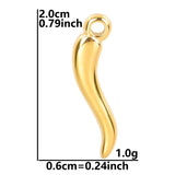 5pcs Stainless Steel Chili Charms Pendant For Jewelry