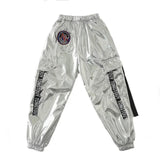 Children silver stage hip hop girl dance costume