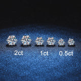 NeeTim 2ct Moissanite Earrings For Women Men Lab