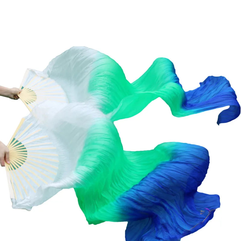 Belly Dance Fan 100% Real Silk Veils 1pc