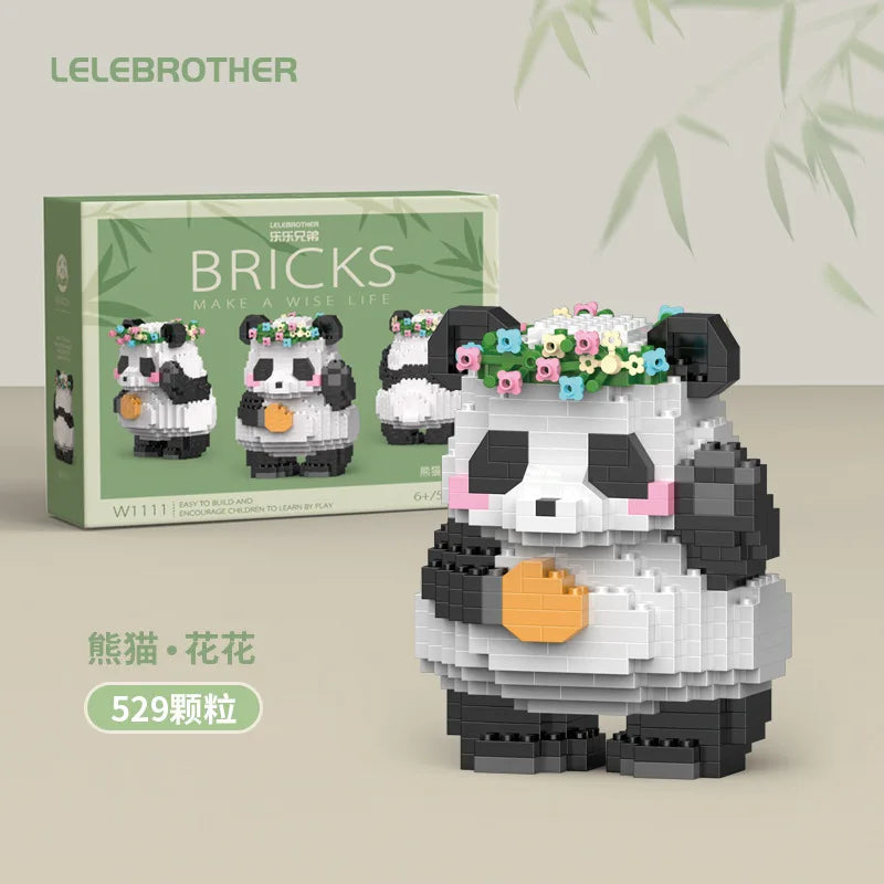 Mini 3D Animal Huahua Panda Building Blocks Model
