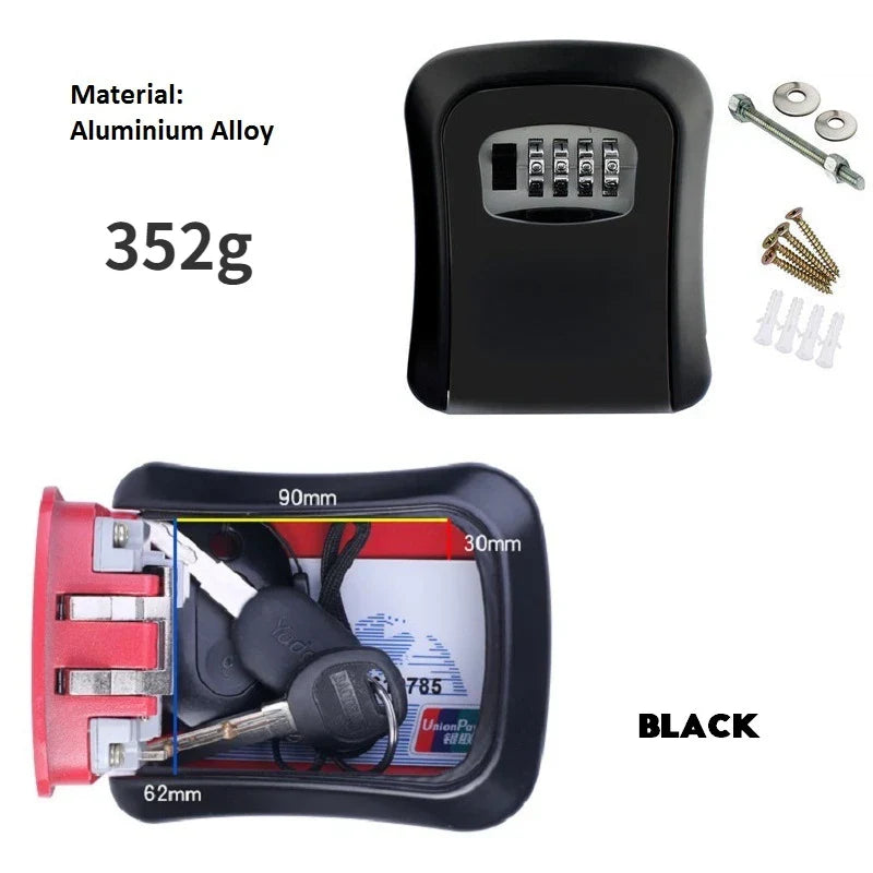 Key Safe Box Weatherproof 4 Digit Combination Outdoor
