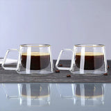 YWDL 200ml Double Wall Glass Coffee Mug Heat-resistant