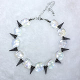 2023 New Rivet Punk Necklace Geometry Spine Thorny
