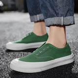 Men Canvas Shoes Fashion Solid Color Men Vulcanized