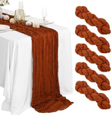 Crinkling Table runner gauze translucency doilies Holiday party