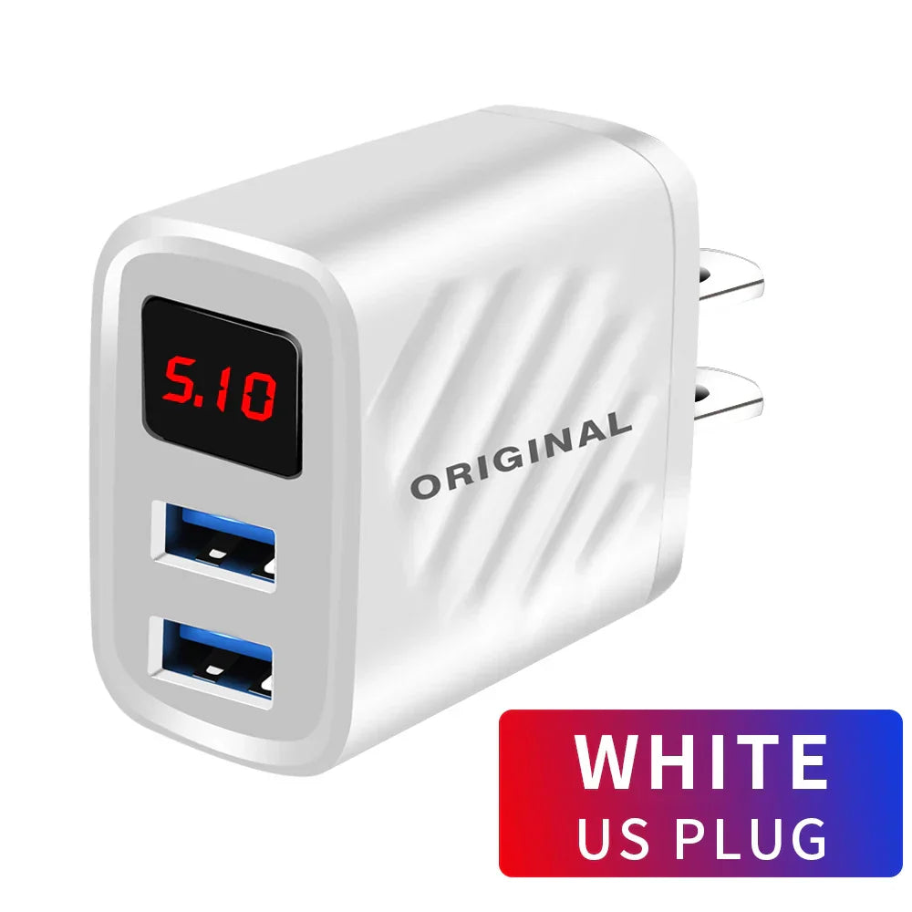 Dual USB Charger 20W Mobile Phone Charger Fast