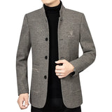 Men Business Casual Woolen Blazers Jackets Wool Suits