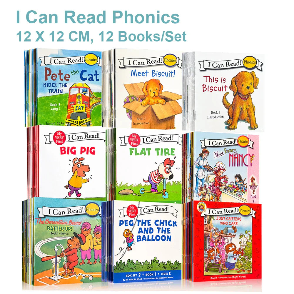 I Can Read Phonics 12 Books/Set English Story