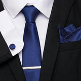 Top Quality Classic Business Ties Hanky Cufflink Clips