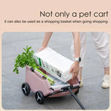 Small Pet Stroller Foldable Multifunctional Rolling Cat Carrier
