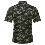 Camo Tactical Shirts Men Summer Camouflage Army Green