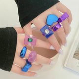 2023 New Transparent Resin Acrylic Rings Set for