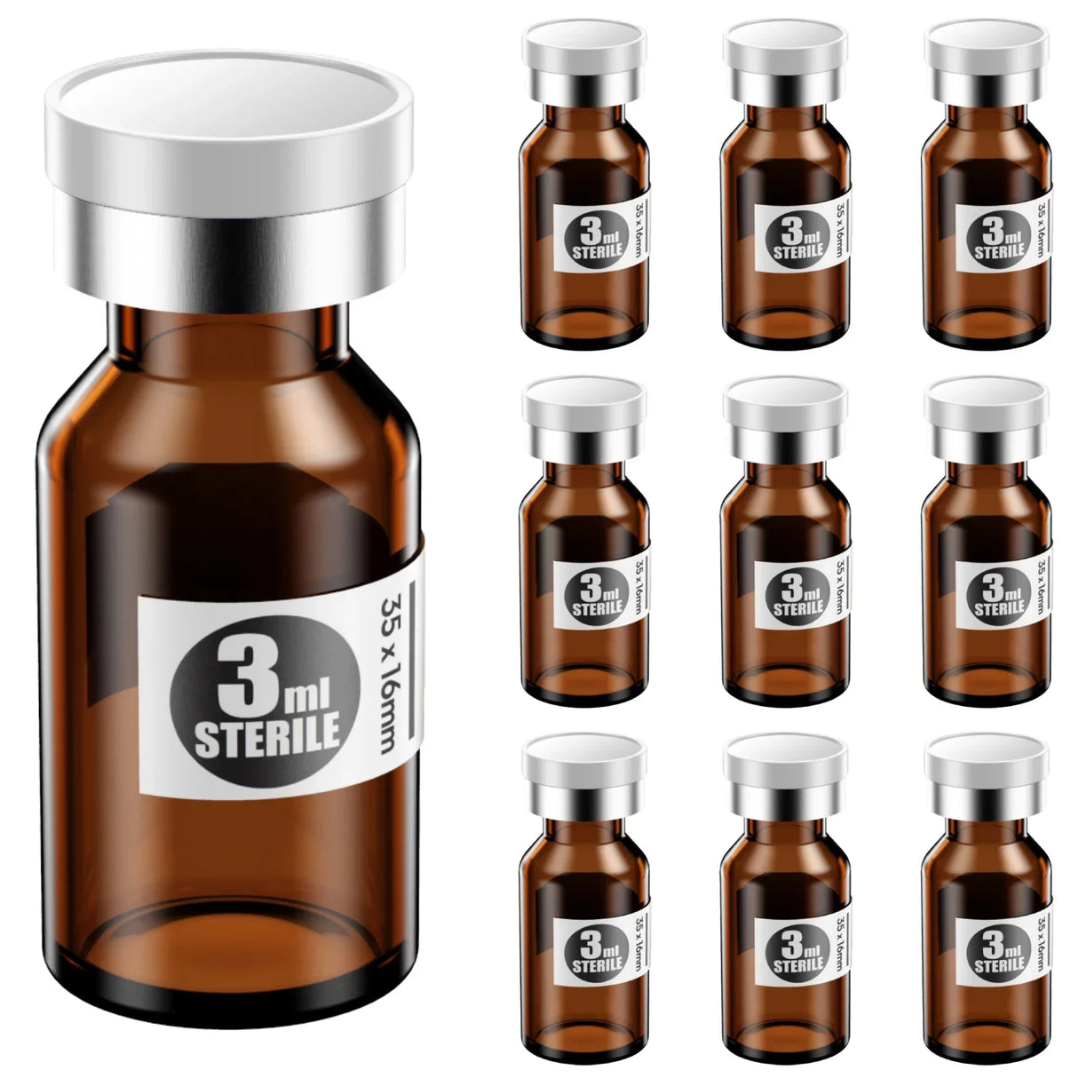 Ks-Tek Sterile Empty Vials with Self Healing Injection