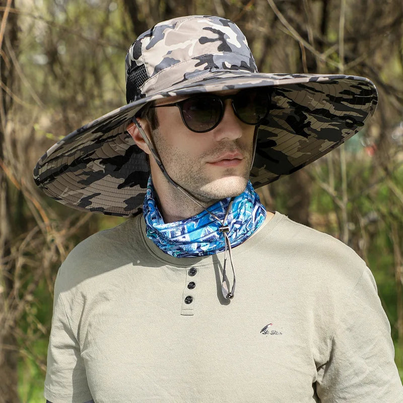 Big Head Size Fishing Hat for Men's Summer