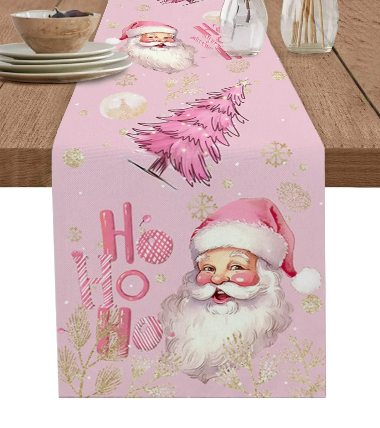 Merry Christmas Pink Old Man Snowflake Candy Wedding