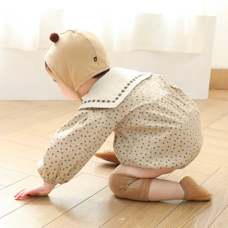 Summer Baby Knee Pads Socks Set Solid Color