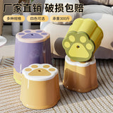 Thickened small stool plastic chair for shoes stool