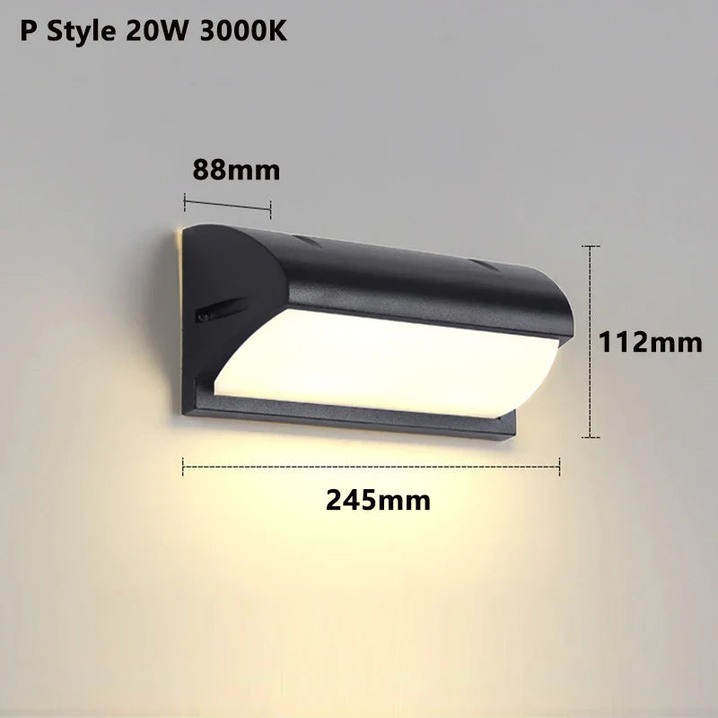 Led Outdoor Wall Light Waterproof IP65 Motion Sensor