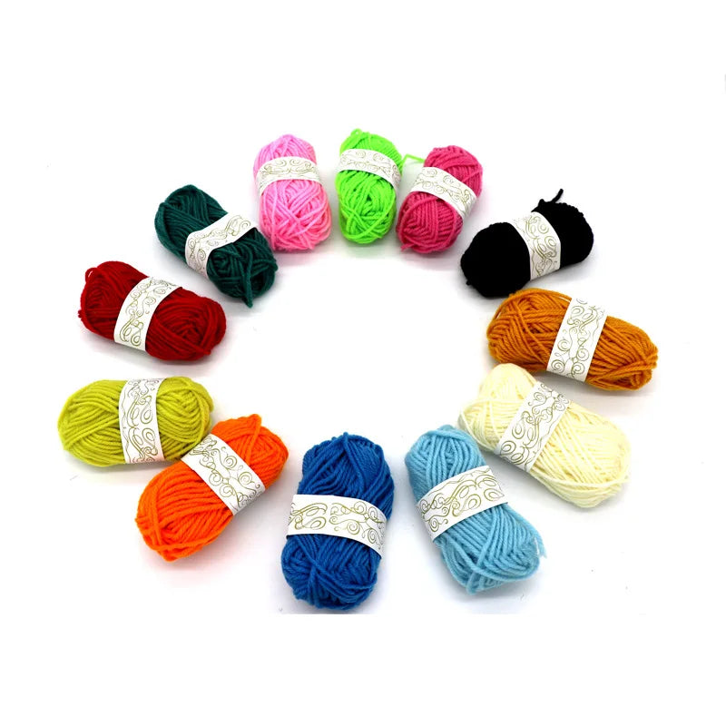 12Ball/Set High Quality Warm DIY Milk Cotton Yarn