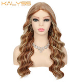 Kalyss Synthetic 18 Inches Ombre Blonde Curly Wavy