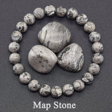 Real Natural Labradorite Stone Bead Bracelet Men Women