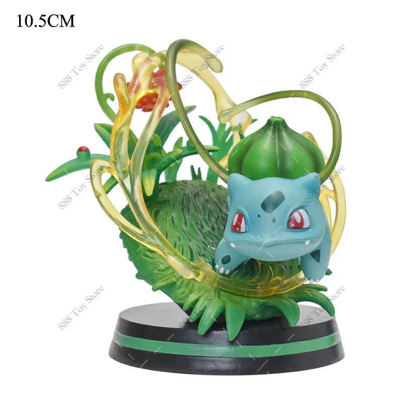 Anime Pokemon Figure Charizard Squirtle Bulbasaur Vulpix Scenes